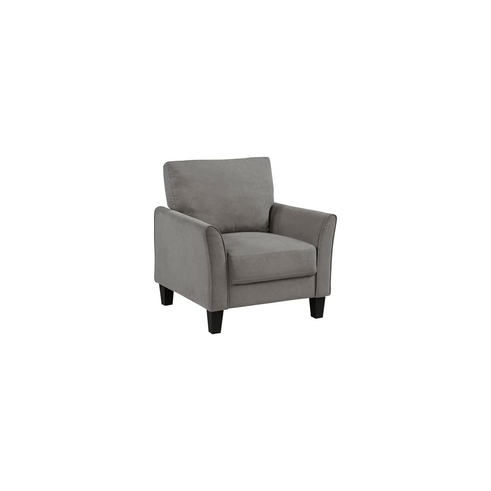 Lexicon Chair, Living Room Chair Accent Chair, Single Sofa Chair, Textured Fabric Upholstered Armchair Comfy Chair for Bedroom/Waiting Room/Office/Apartment, Chocolate