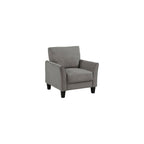 Lexicon Chair, Living Room Chair Accent Chair, Single Sofa Chair, Textured Fabric Upholstered Armchair Comfy Chair for Bedroom/Waiting Room/Office/Apartment, Chocolate
