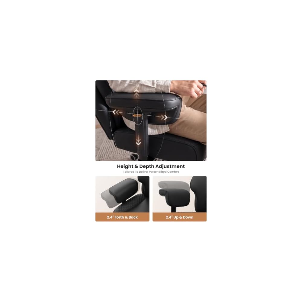 Big and Tall Office Chair, Heavy Duty Wide Ergonomic Desk Chair