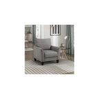 Lexicon Chair, Living Room Chair Accent Chair, Single Sofa Chair, Textured Fabric Upholstered Armchair Comfy Chair for Bedroom/Waiting Room/Office/Apartment, Chocolate