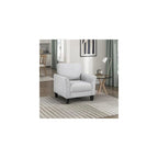 Lexicon Chair, Living Room Chair Accent Chair, Single Sofa Chair, Textured Fabric Upholstered Armchair Comfy Chair for Bedroom/Waiting Room/Office/Apartment, Chocolate
