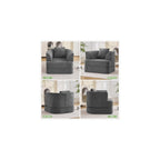 HUBSON 2-in-1 Folding Sofa Bed, Chenille Convertible Single Sleeper Chair Bed, Modern Boneless Foldable Couch, High-Density Foam Lounge Chair for Living Room, Bedroom, No Assembly Required, Dark Grey