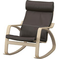 ProTuning POÄNG Rocking-chair, white stained oak veneer/Glose dark brown