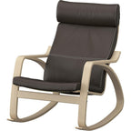 ProTuning POÄNG Rocking-chair, white stained oak veneer/Glose dark brown