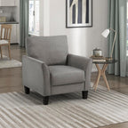Lexicon Chair, Living Room Chair Accent Chair, Single Sofa Chair, Textured Fabric Upholstered Armchair Comfy Chair for Bedroom/Waiting Room/Office/Apartment, Chocolate